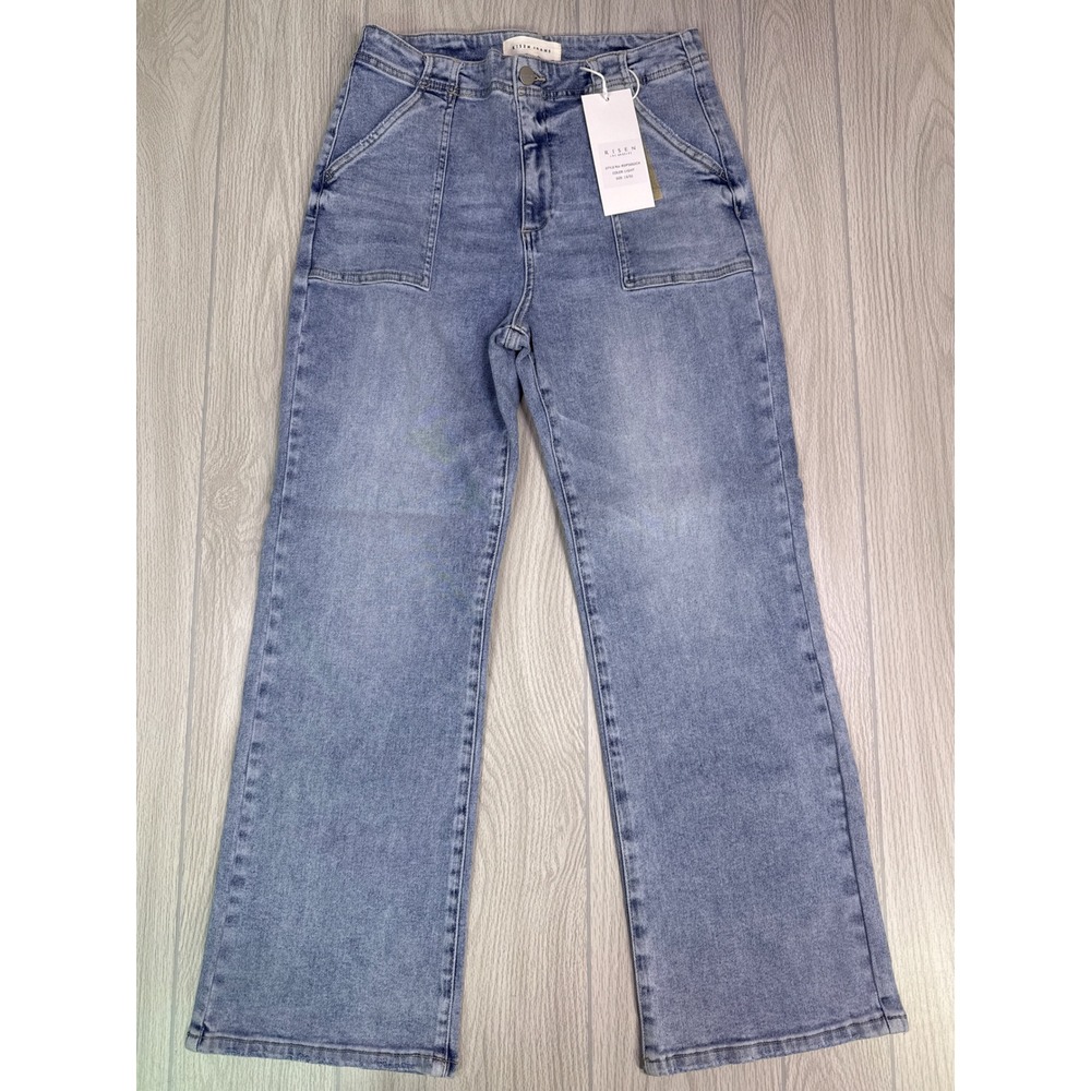 Risen High Rise Light Wash Denim Jeans Size 13/31 New With Tags